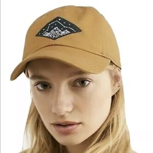 Free people mustard yellow archer baseball cap